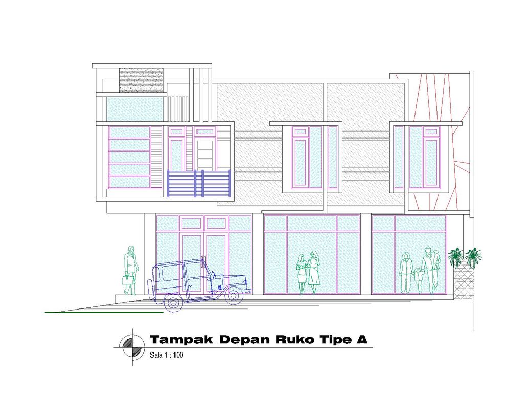 foto tampak rumah tipe RUKO A perumahan BULAN TERANG UTAMA DAN KAWASAN NEW CITY MALANG