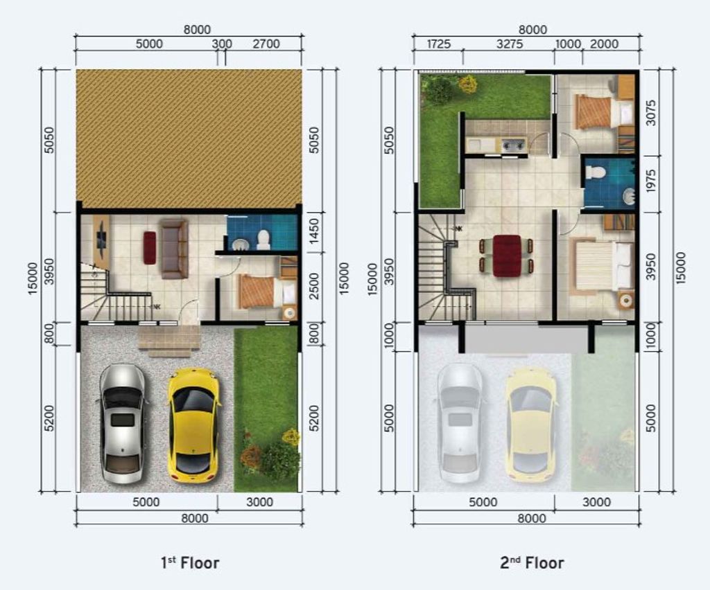 foto denah rumah tipe Capriccio perumahan RANCAMAYA GOLF ESTATE CLUSTER AMADEUS TAHAP 1