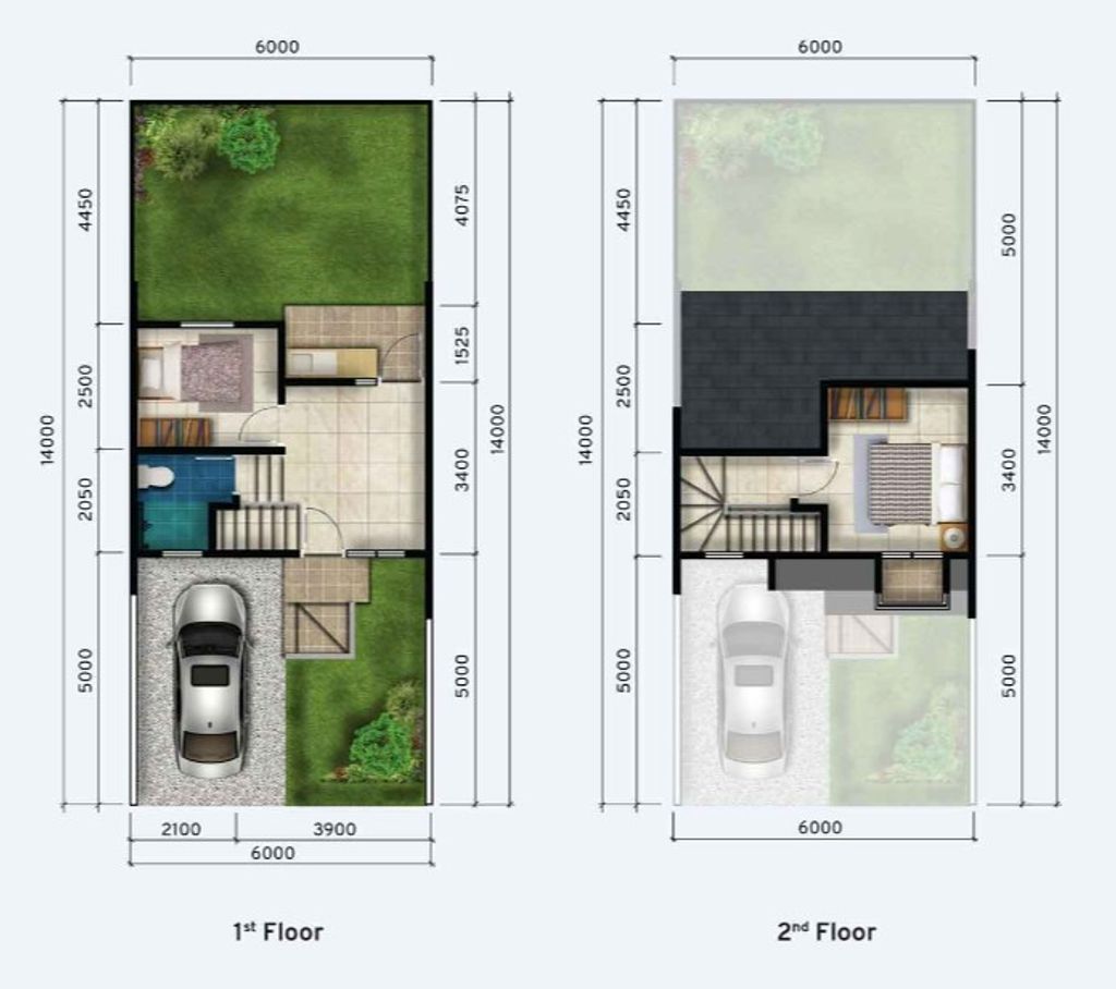 foto denah rumah tipe Legato 2023 perumahan Rancamaya Golf Estate