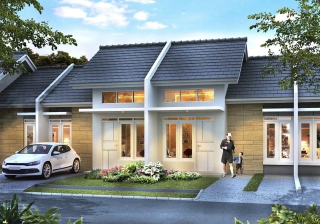 foto tampak rumah tipe 39/72 perumahan CLUSTER ZAFIRA