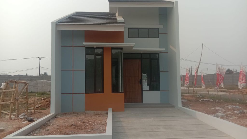 foto tampak rumah tipe 32/60 perumahan Golden Residence