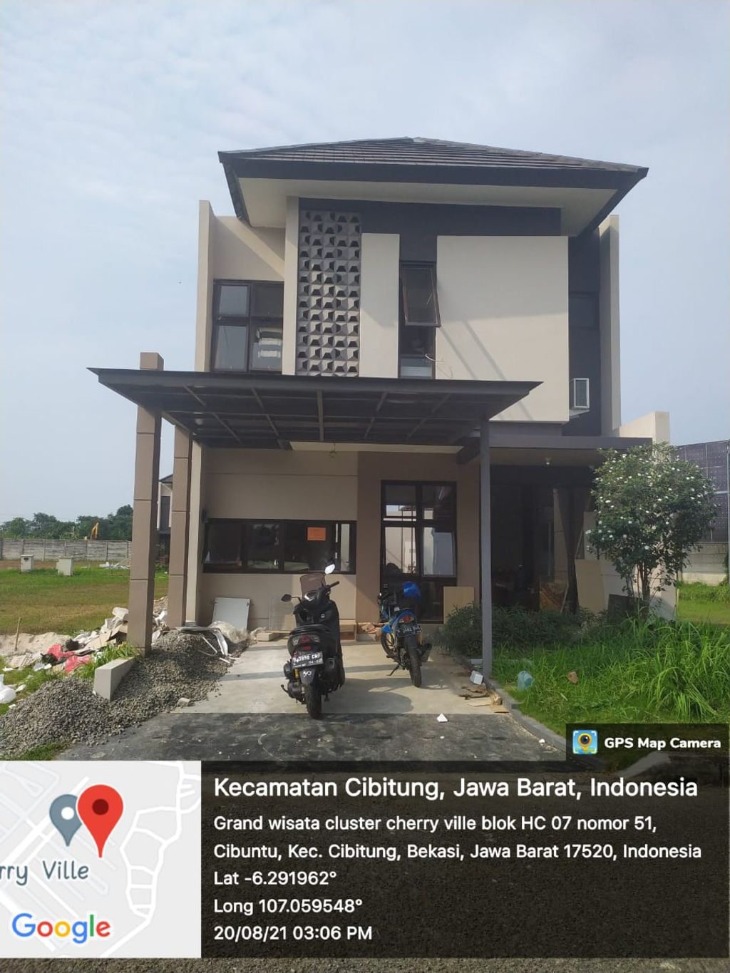 foto tampak rumah tipe T.128/208.CH perumahan GRAND WISATA DISTRIK