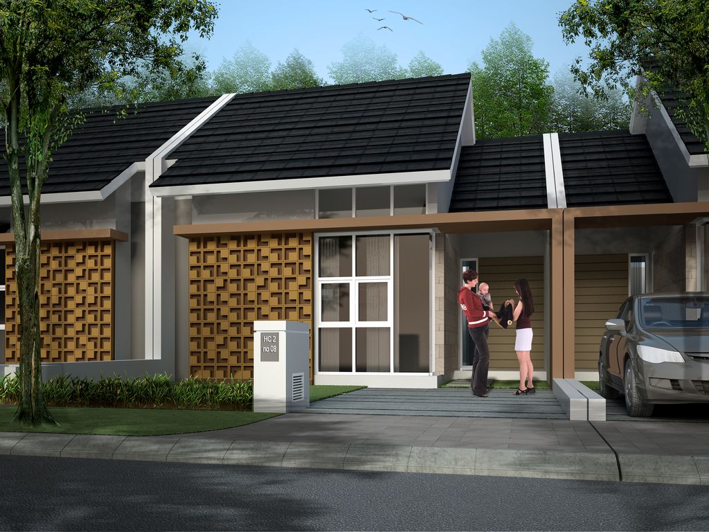 foto tampak rumah tipe T.63/126.D.O perumahan GRAND WISATA DISTRIK