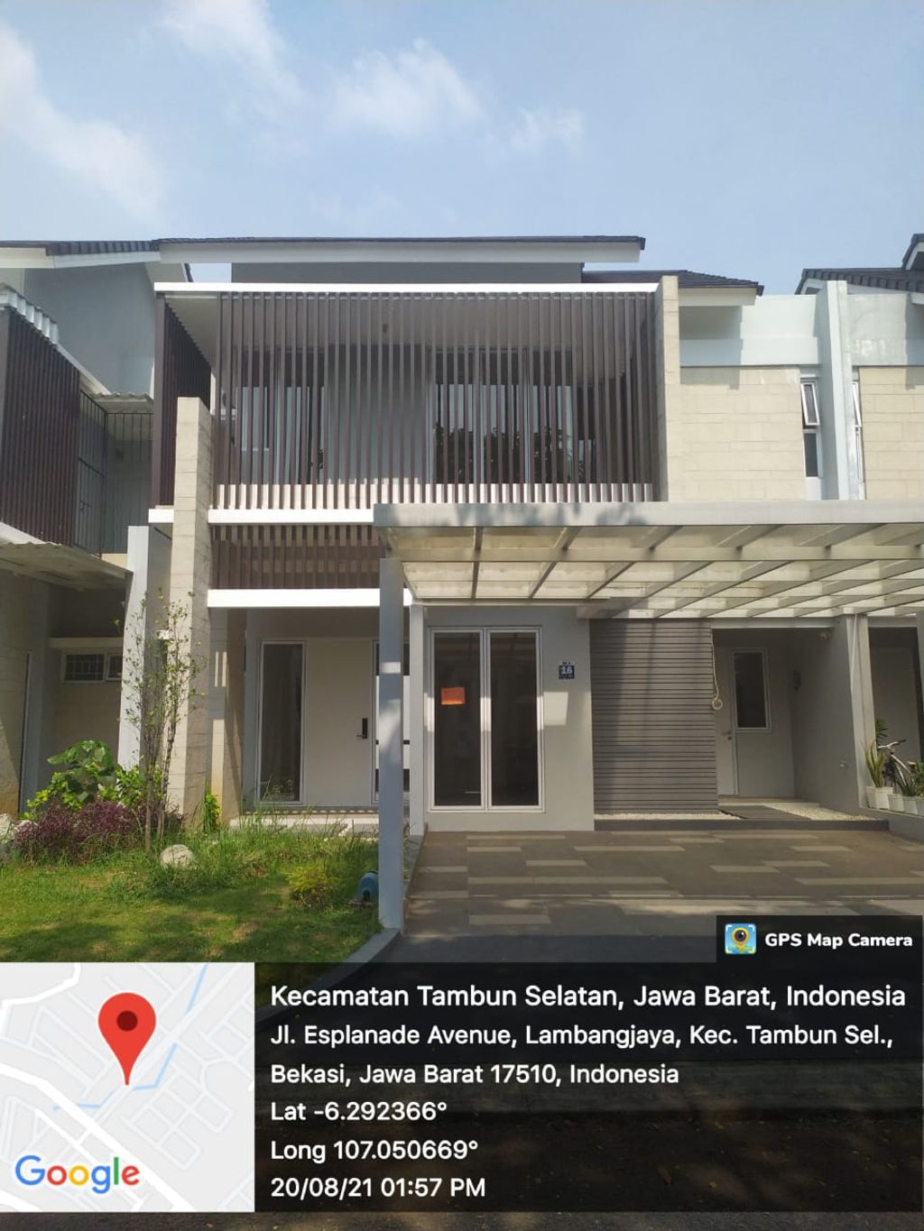 foto tampak rumah tipe T.118/160.WT perumahan GRAND WISATA DISTRIK