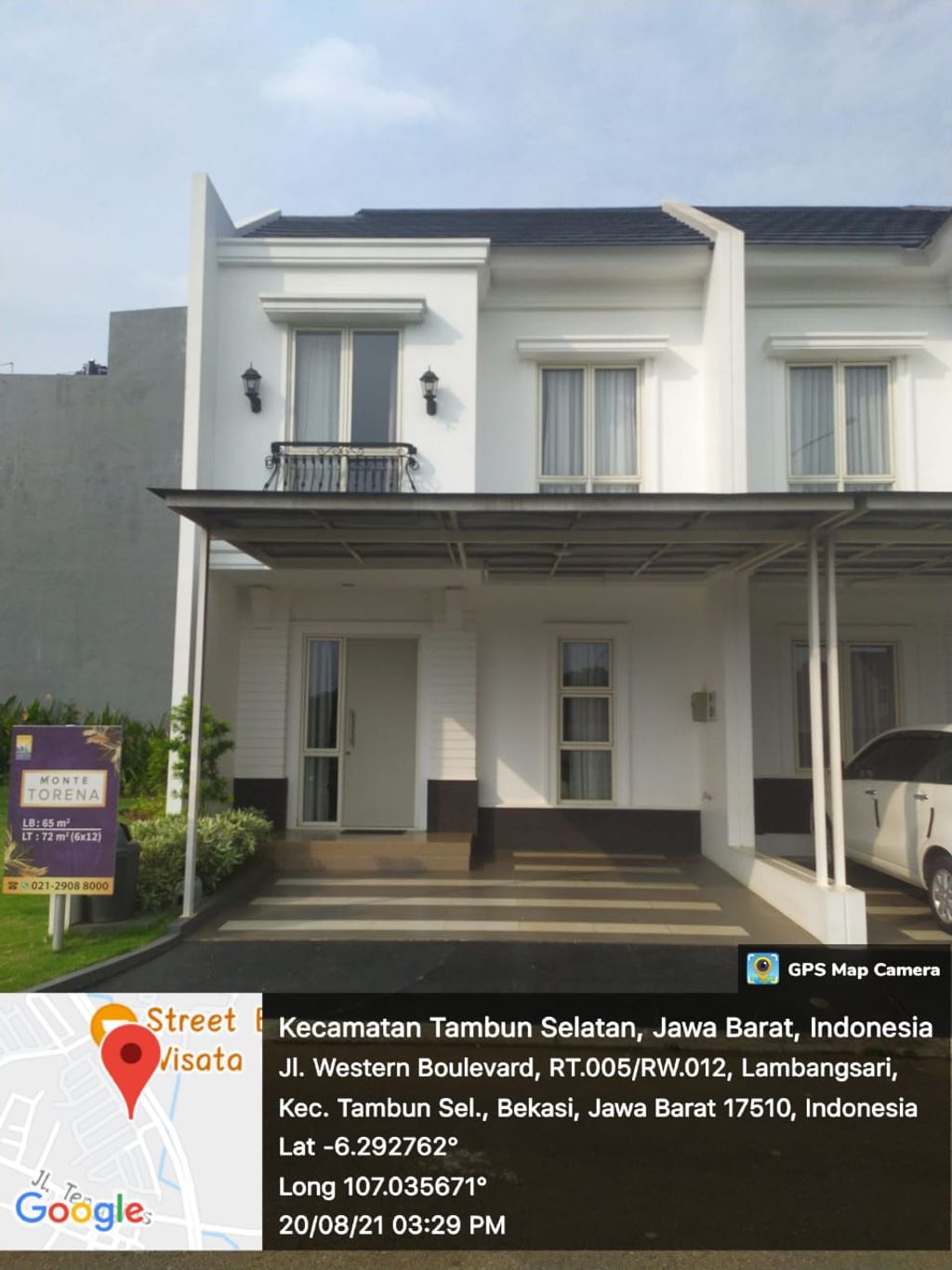 foto tampak rumah tipe T.85/84.MT perumahan GRAND WISATA