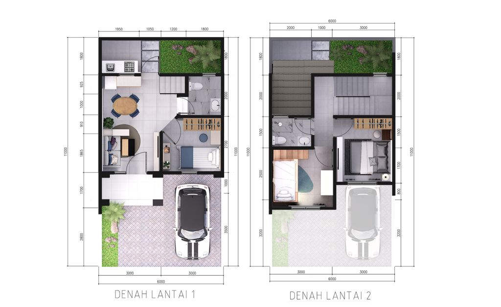 foto denah rumah tipe T.85/84.MT perumahan GRAND WISATA