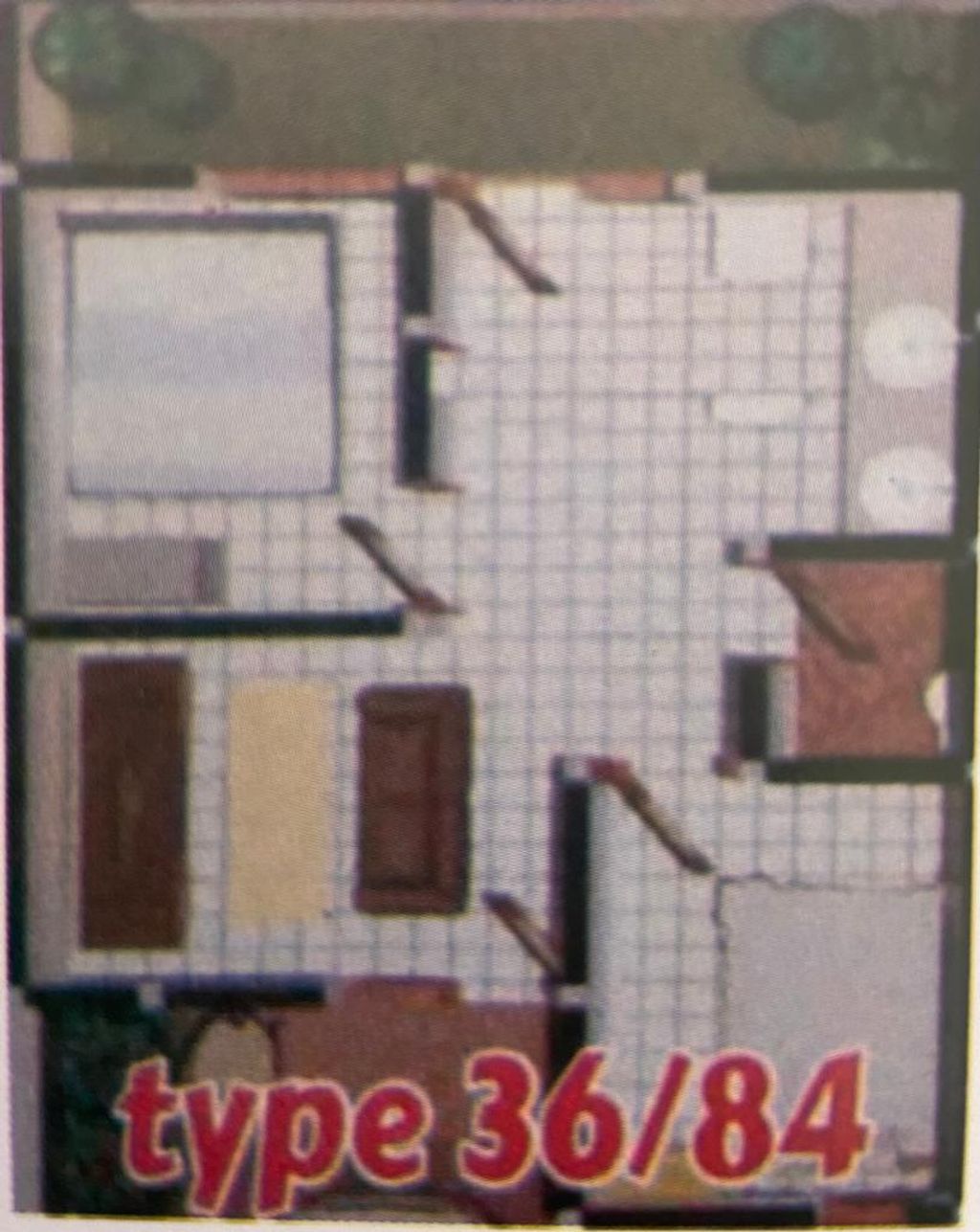 foto denah rumah tipe 36 perumahan Langgeng Indah Residence