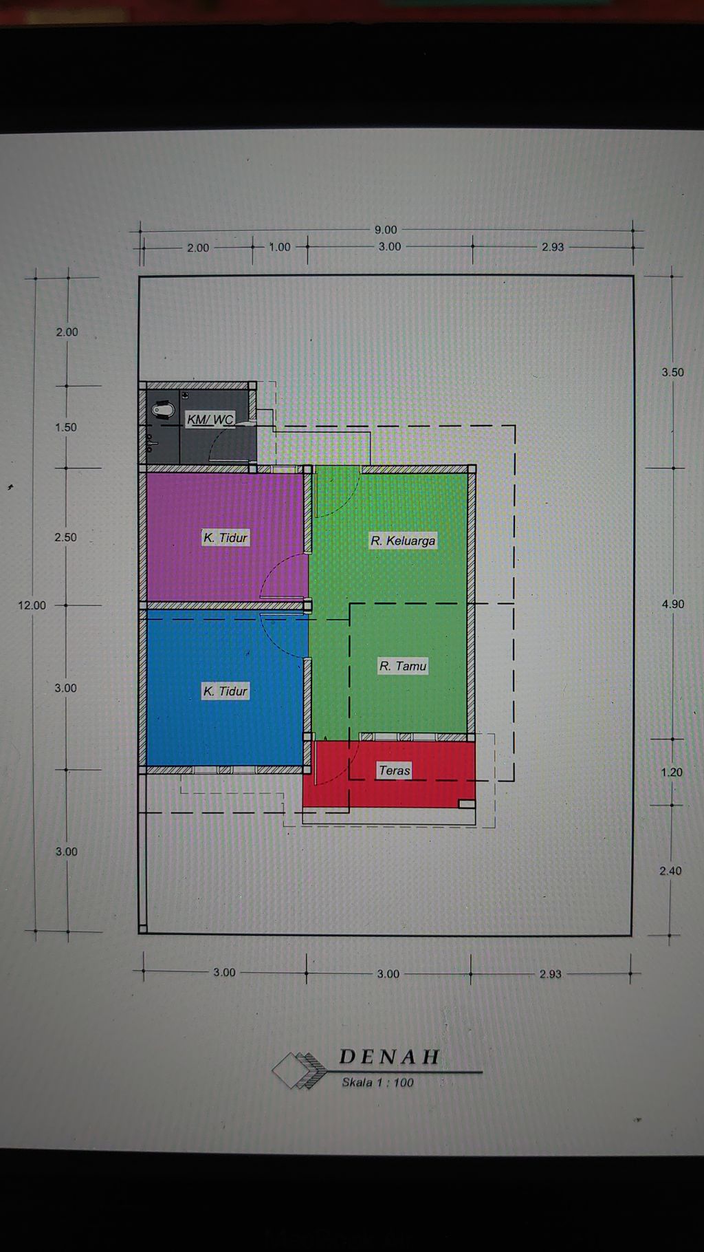 foto denah rumah tipe 36 perumahan Yona Irma Residence