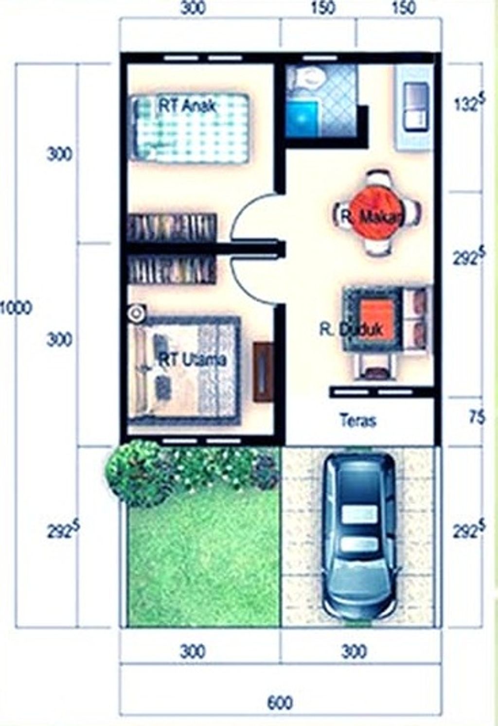 foto denah rumah tipe 36 perumahan SUKARAMI INDAH ESTATE 3
