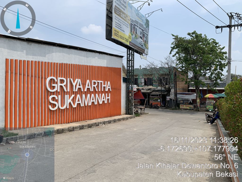foto gerbang perumahan griya artha sukamanah tahap 2