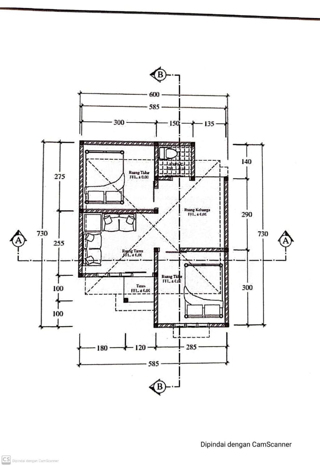 foto denah rumah tipe 36 perumahan GRIYA MAHA ADITYA TAHAP II