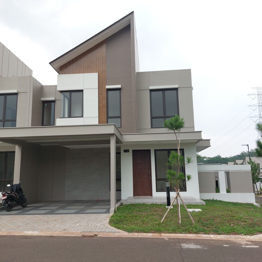 foto tampak rumah tipe PRV JUNIPER 2LT-HK-J - 1 perumahan PERUMAHAN PODOMORO RIVER VIEW