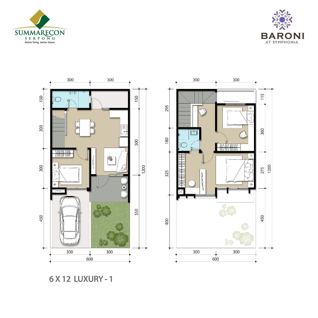 foto denah rumah tipe L6 IRR Luxury 1 perumahan CLUSTER BARONI
