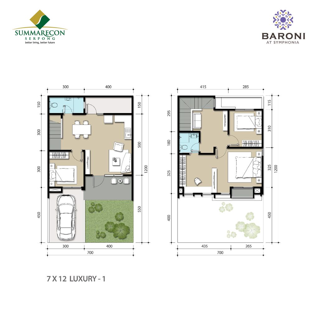 foto denah rumah tipe L7 STD Luxury 1 perumahan CLUSTER BARONI