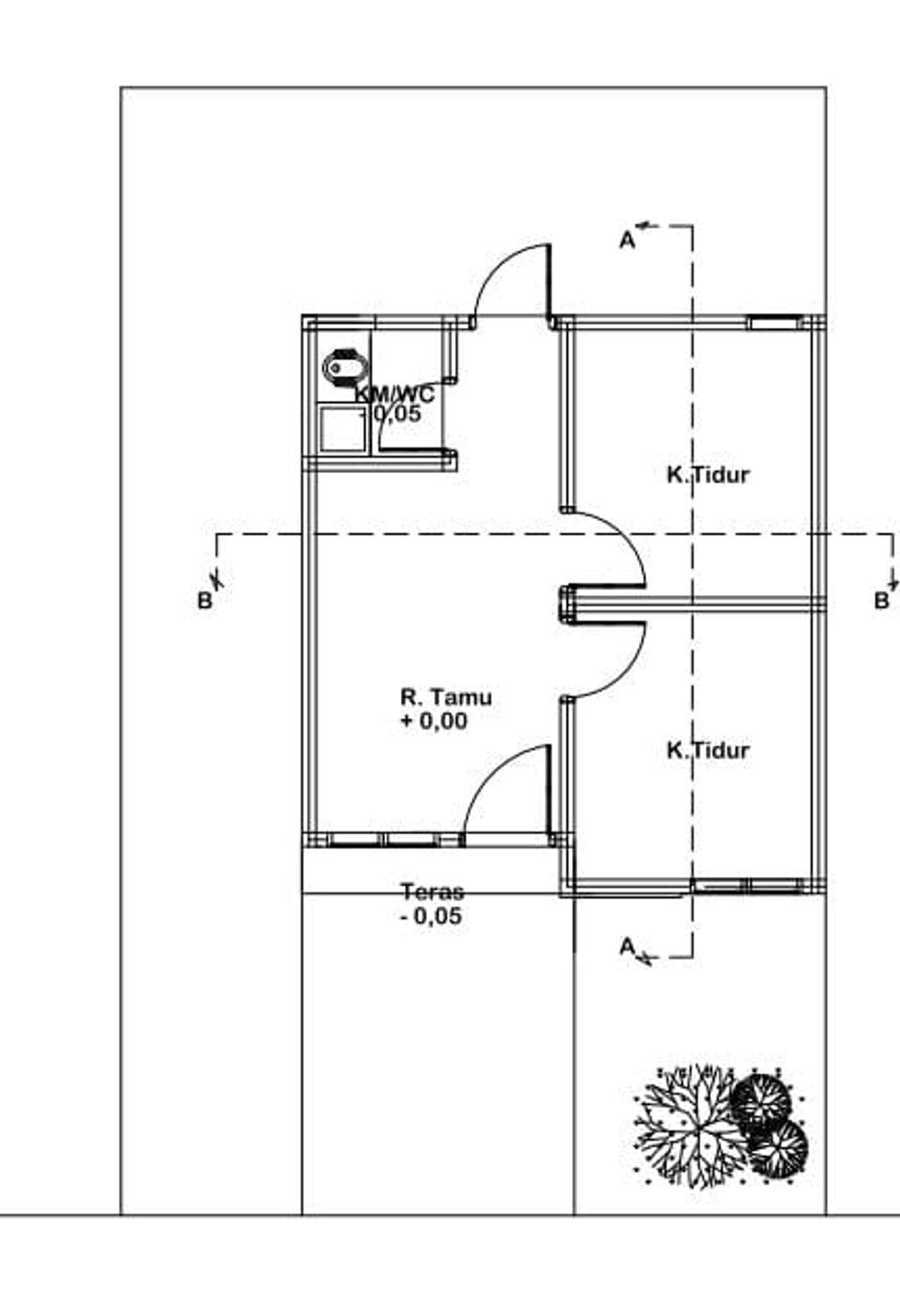 foto denah rumah tipe Rumah Sederhana/36 m2 perumahan Taman Karya Indah 2