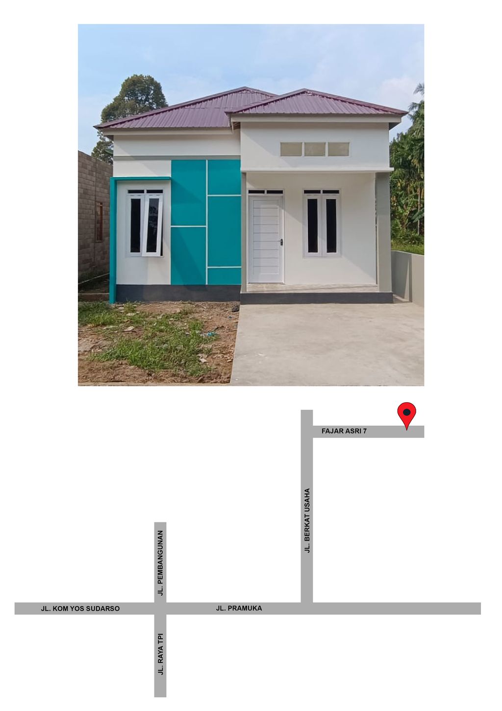 foto denah rumah tipe 36 perumahan FAJAR ASRI 7 LANJUTAN