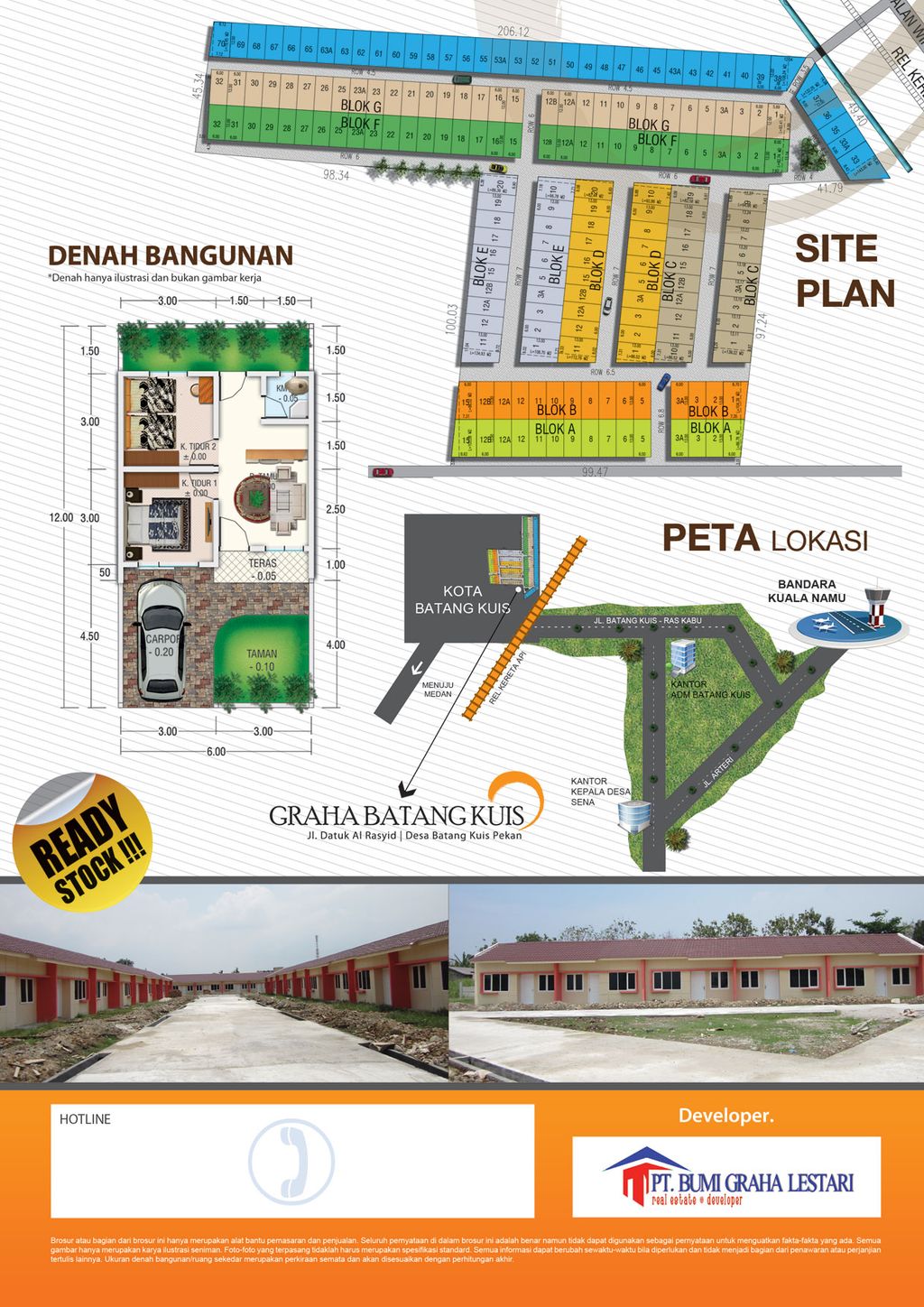 foto denah rumah tipe 36 perumahan GRAHA BATANG KUIS