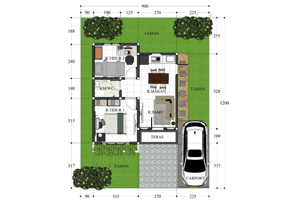 foto denah rumah tipe 36 perumahan SUSAN RESIDENCE