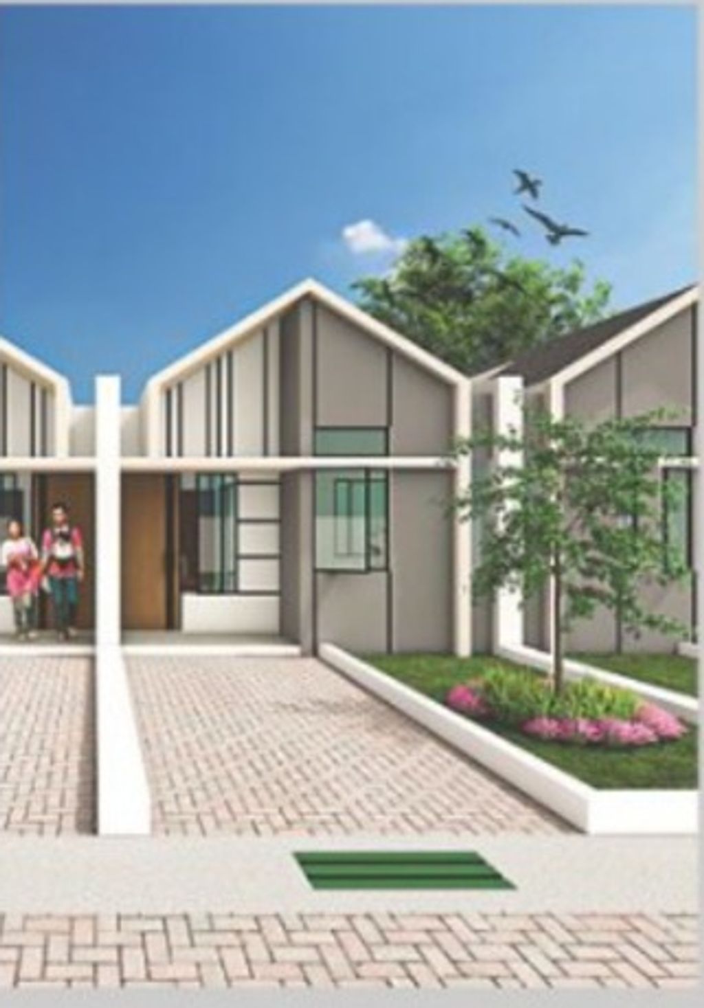 foto tampak rumah tipe 46/90 perumahan PURI MELIA GARDEN