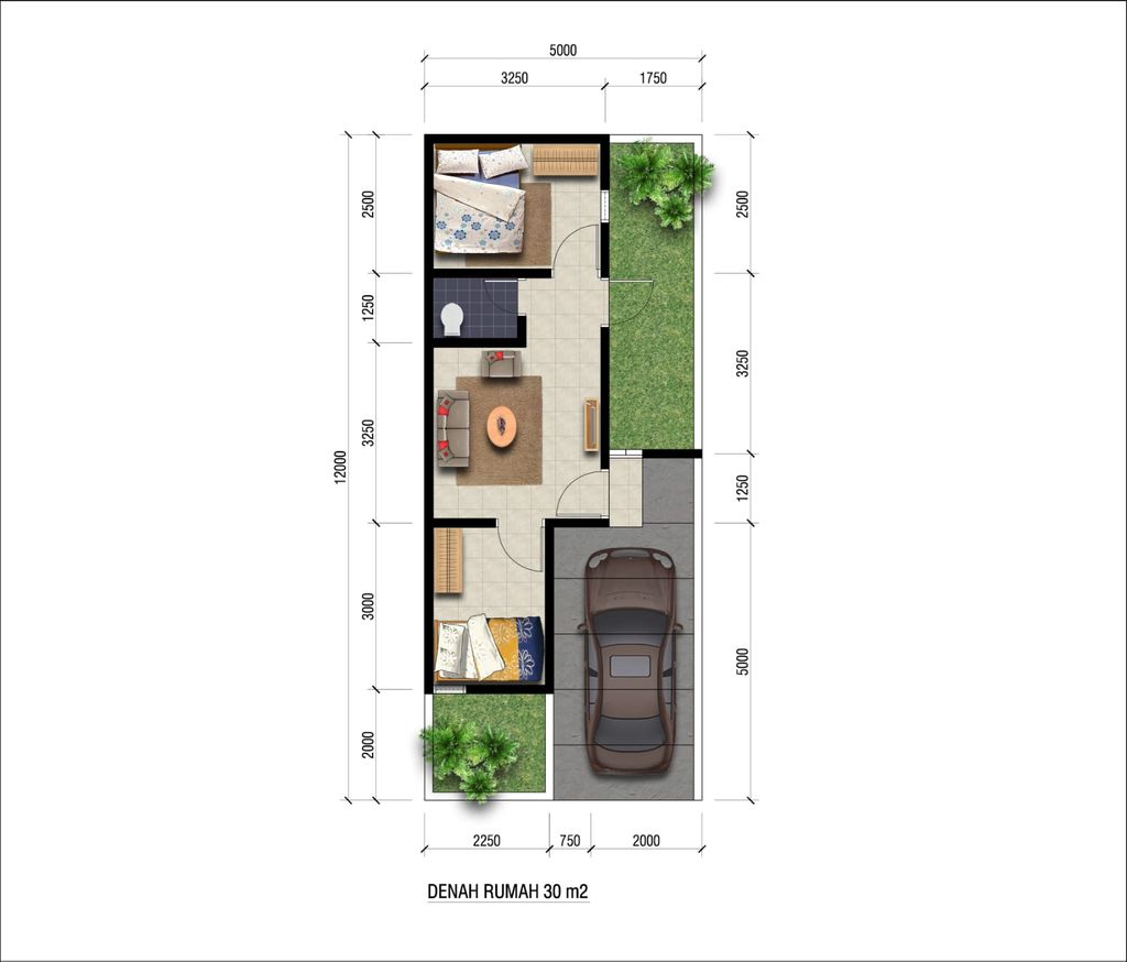 foto denah rumah tipe 30 perumahan KALIURANG GREEN GARDEN 2