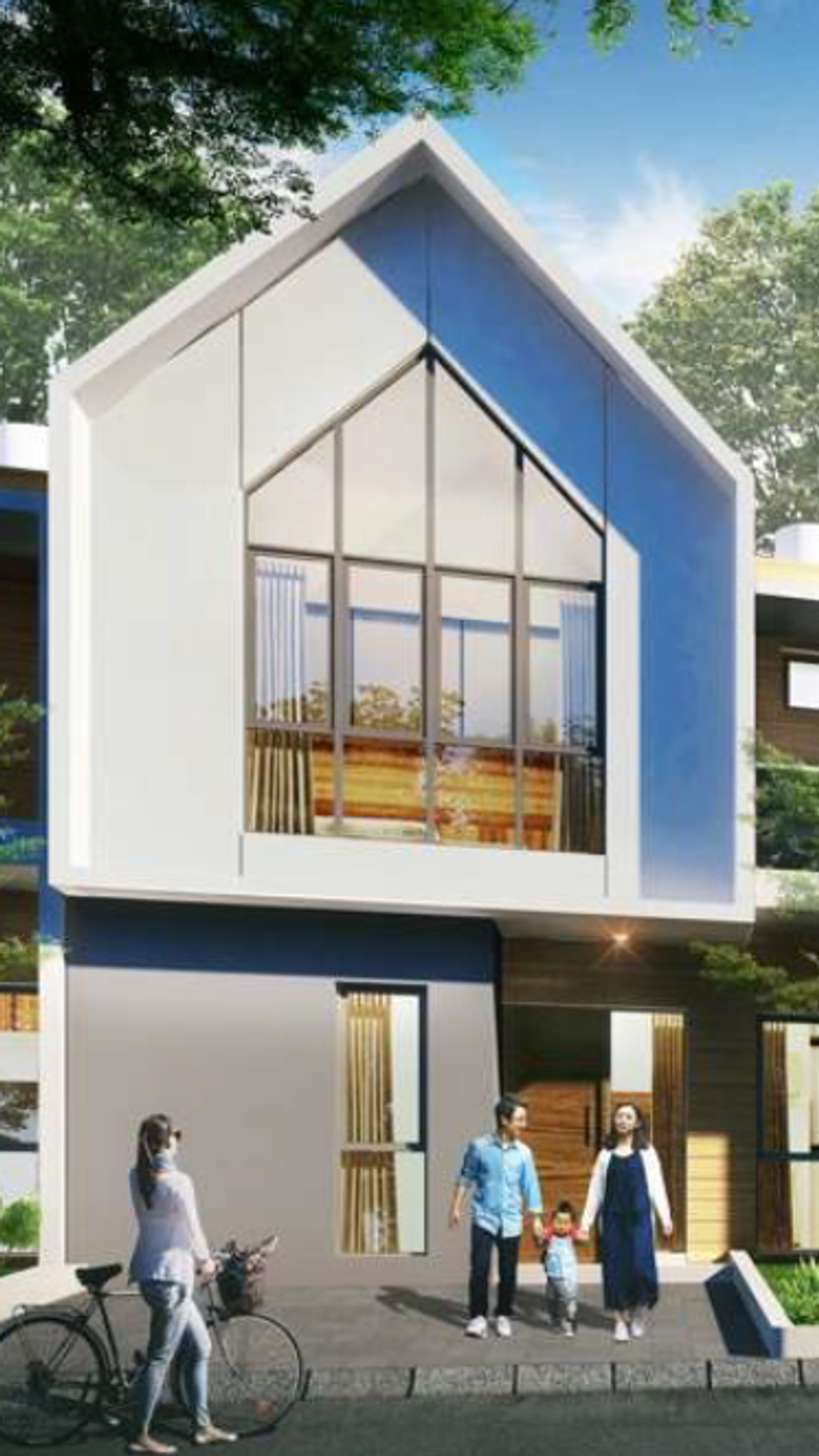 foto tampak rumah tipe VIOLA perumahan CITRAGARDEN PURI JAKARTA