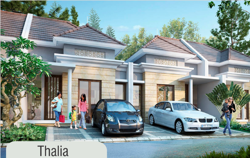 foto tampak rumah tipe THALIA perumahan Perumahan CitraLake Sawangan, Depok, Jawa Barat