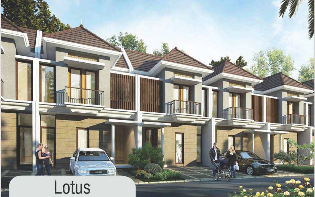 foto tampak rumah tipe LOTUS perumahan Perumahan CitraLake Sawangan, Depok, Jawa Barat