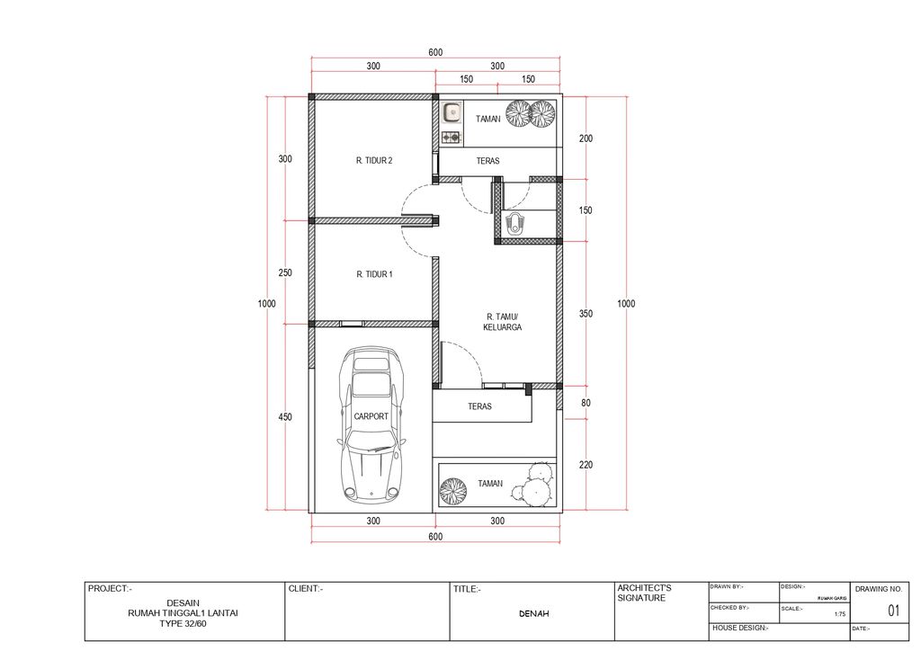 foto denah rumah tipe 34/60 perumahan NEW BINTANG PRATAMA REGENCY