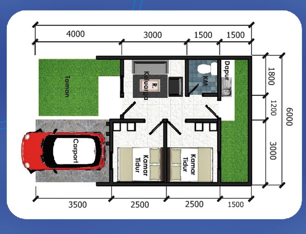 foto denah rumah tipe Premium perumahan Fiffa Square