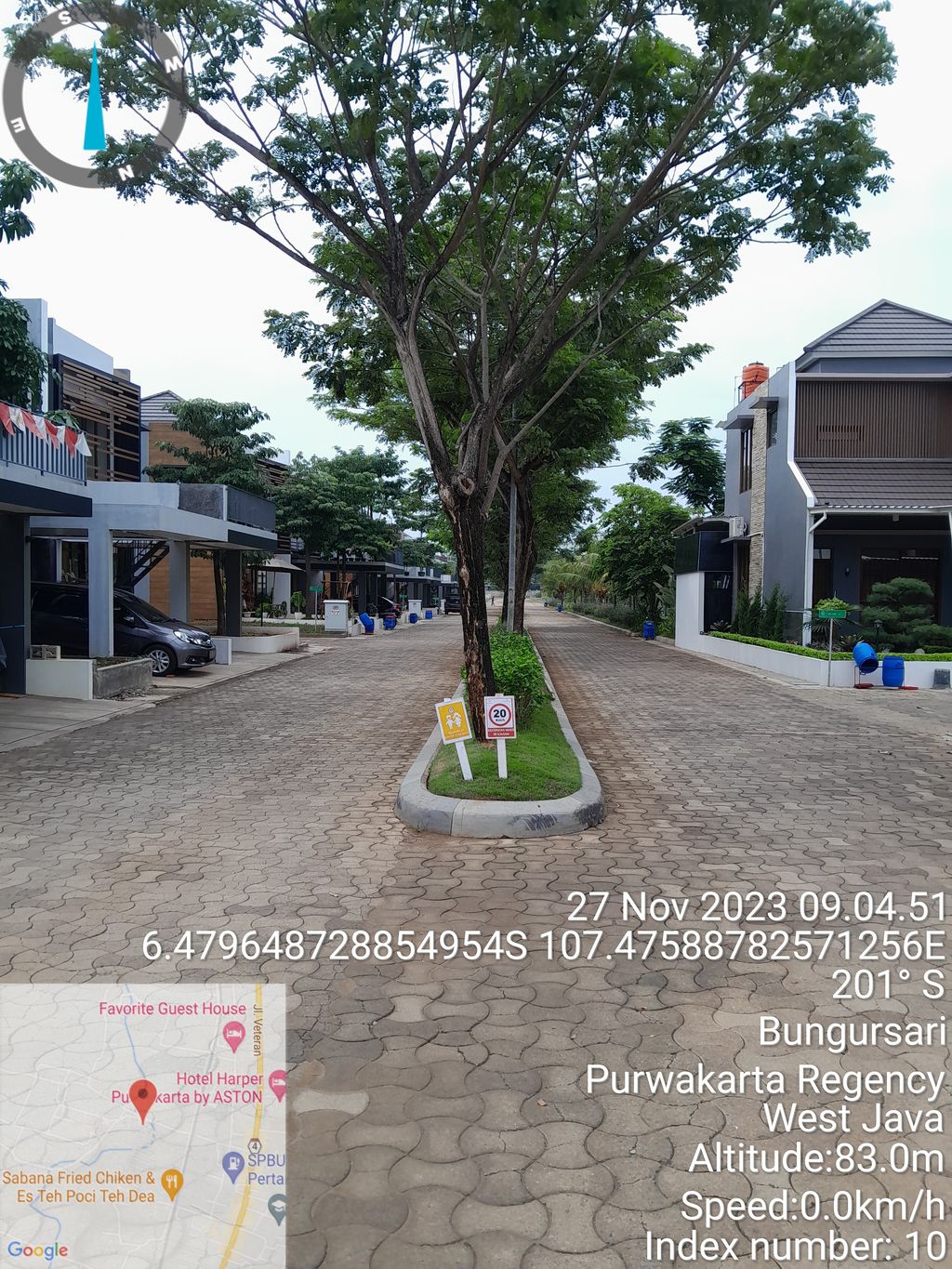 foto posisi tengah perumahan BUNGURSARI LAKE VIEW