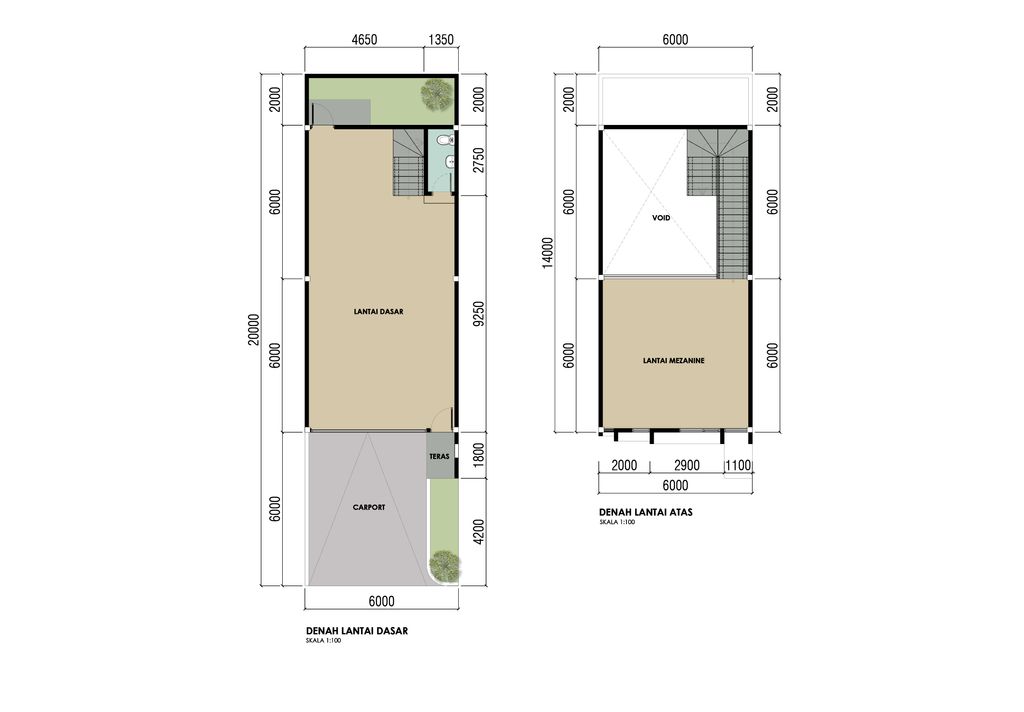 foto denah rumah tipe Prime (6 x 20) perumahan Taman Tekno X