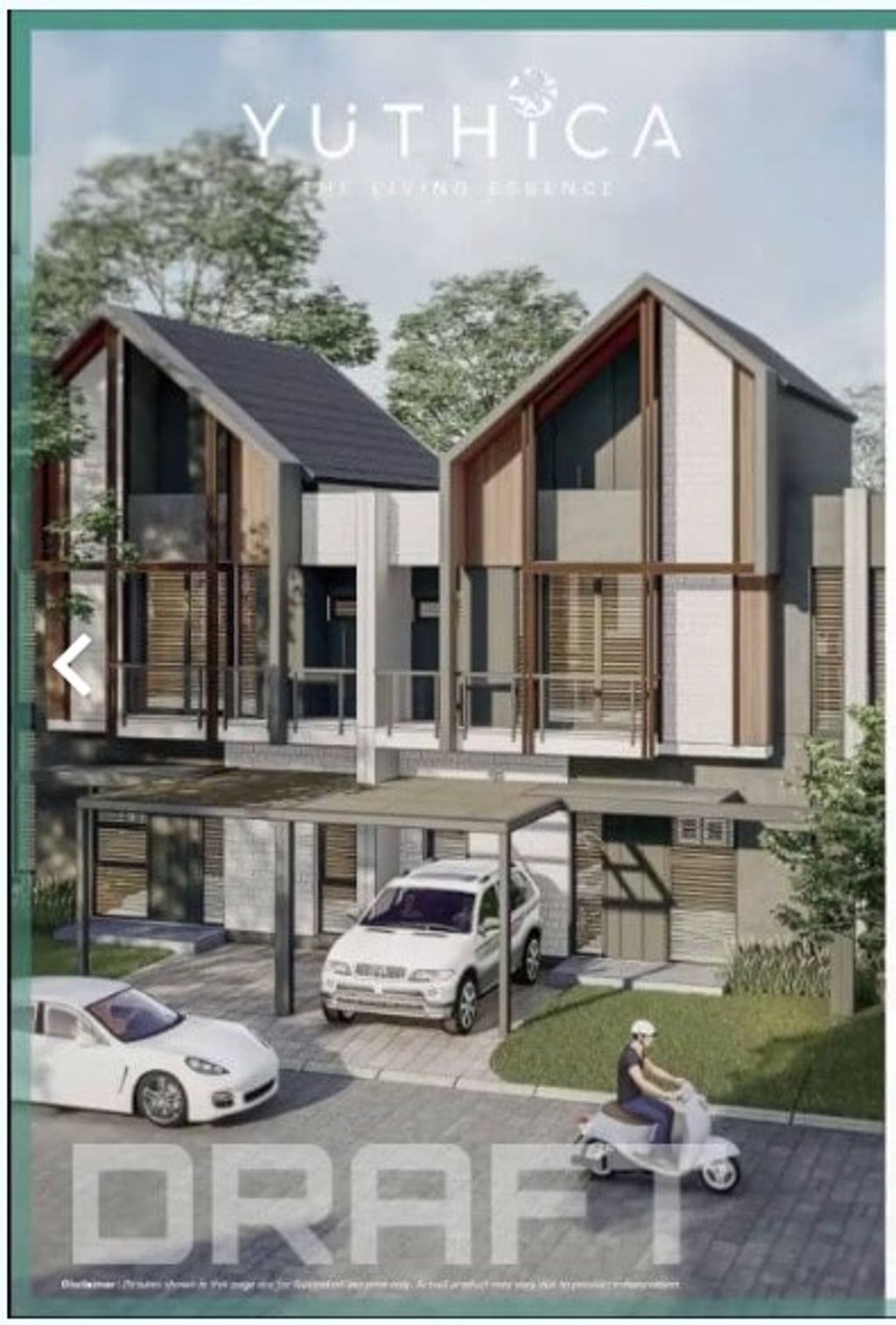 foto tampak rumah tipe 92/77 A10-7 perumahan YUTHICA