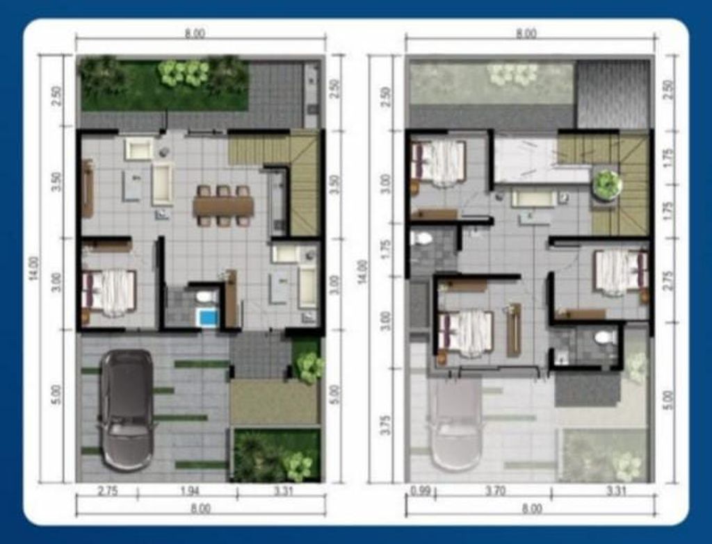 foto denah rumah tipe DIAMOND perumahan GRAND ROYAL REGENCY
