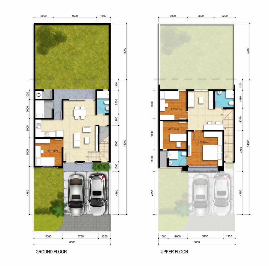 foto denah rumah tipe 133/144 H2-7 perumahan VISANA