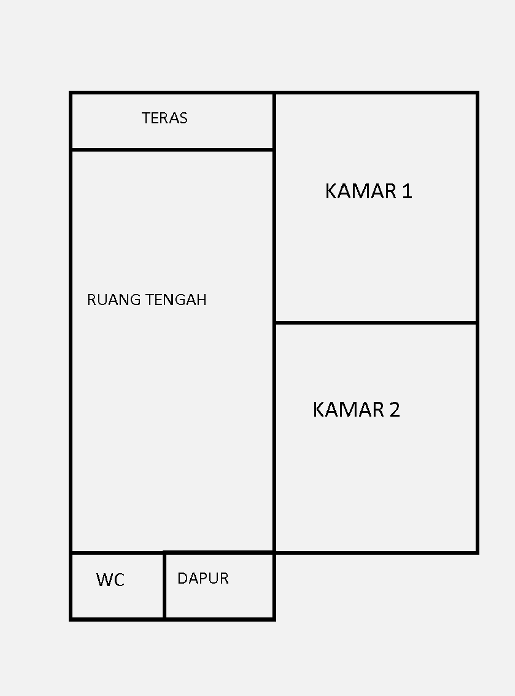 foto denah rumah tipe 36 (2023) perumahan GRAND ARSYLA