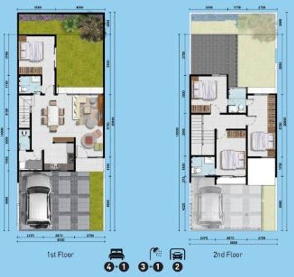 foto denah rumah tipe T.143/160-WT2 perumahan GRAND WISATA DISTRIK 2