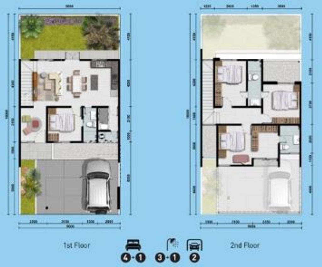 foto denah rumah tipe T.151/162 perumahan GRAND WISATA DISTRIK 2