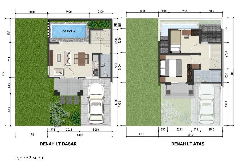 foto denah rumah tipe Azura C20 no 9 perumahan Azura