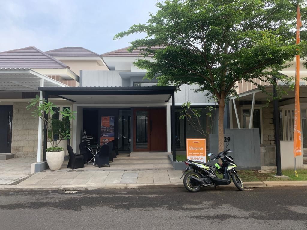 foto tampak rumah tipe Minerva perumahan KAHURIPAN PARK