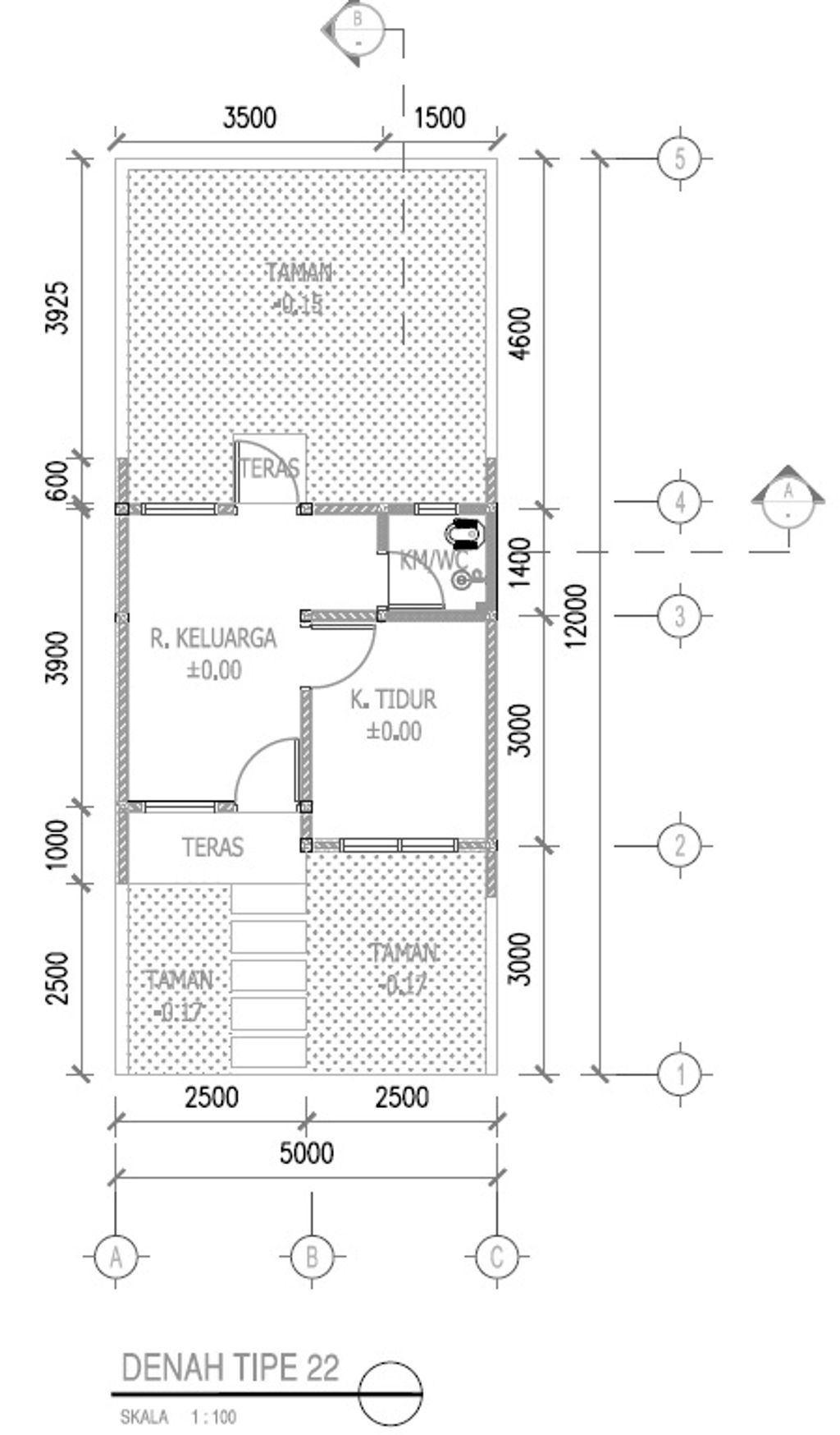 foto denah rumah tipe T.22 5X12 perumahan Rancaekek Permai 2