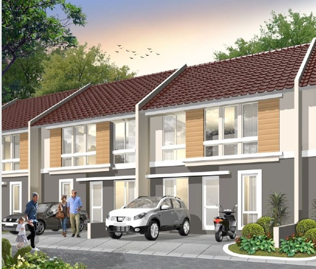 foto tampak rumah tipe PINUS 66/119 perumahan SEMARANG BIZPARK REGENCY (MADUKORO REGENCY)