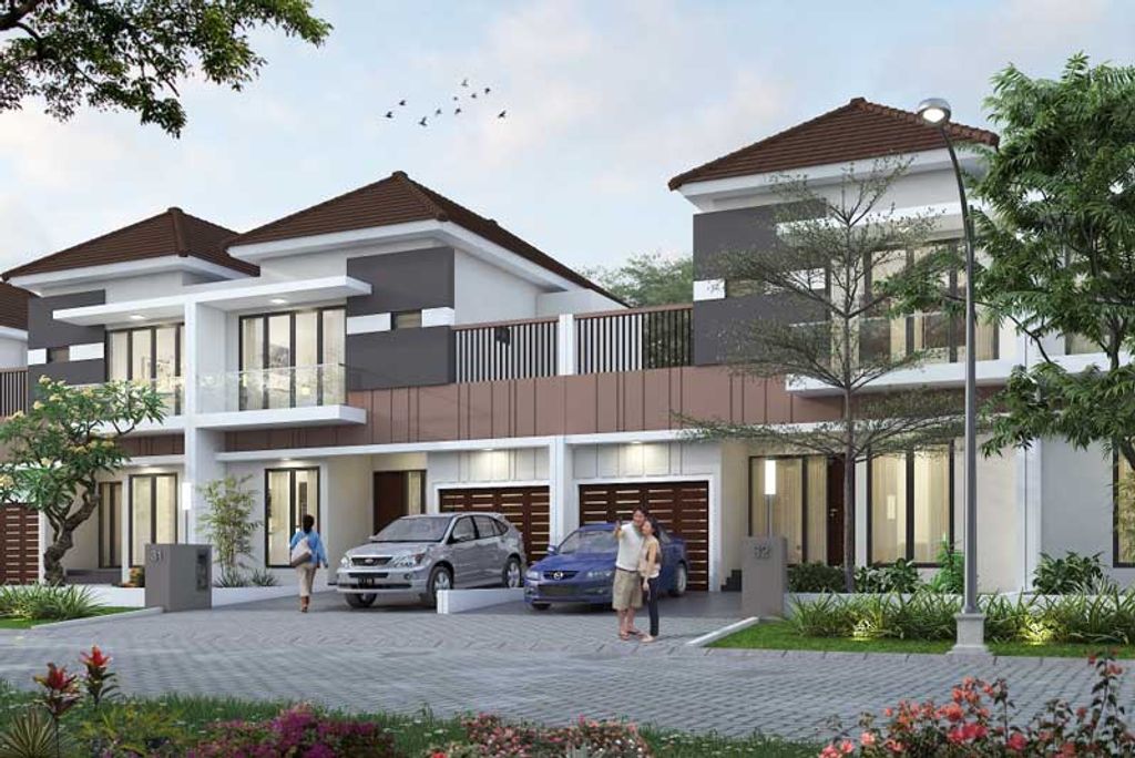 foto tampak rumah tipe 159 / 180 + perumahan Cluster Taman Anggrek - GRAHA PADMA