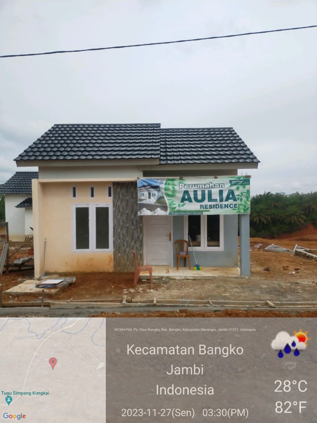 foto tampak rumah tipe 36 perumahan AULIA RESIDENCE