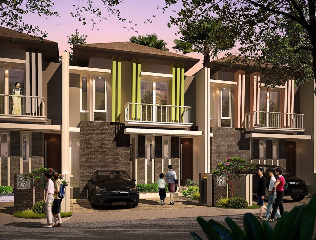 foto tampak rumah tipe Damar Kembang perumahan Alaya