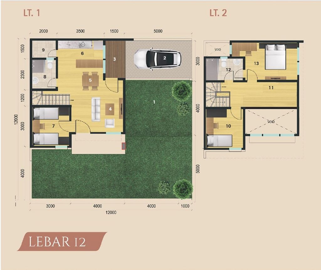 foto denah rumah tipe 110/206 perumahan ISTANA REGENCY JATINANGOR