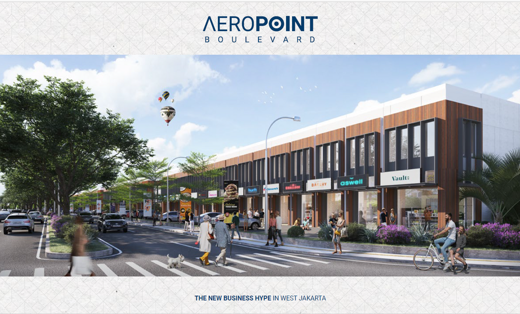 foto tampak rumah tipe AEROPOINT BOULEVARD STANDAR perumahan AEROWORLD 8, CitraGarden City, Jakarta Barat
