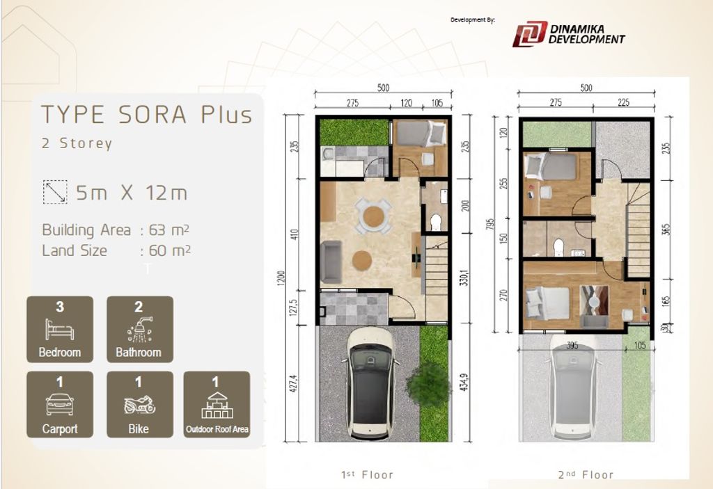 foto denah rumah tipe SORA PLUS D1 NO. 38 perumahan SUTA KASA