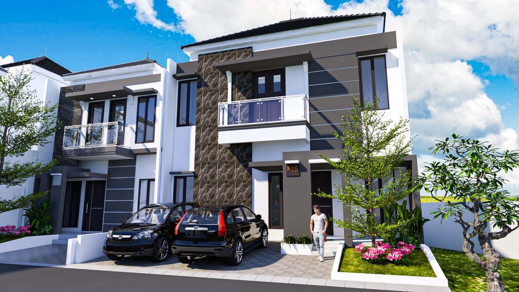 foto tampak rumah tipe 138/148 perumahan KARISMA MUTIARA RESIDENCE