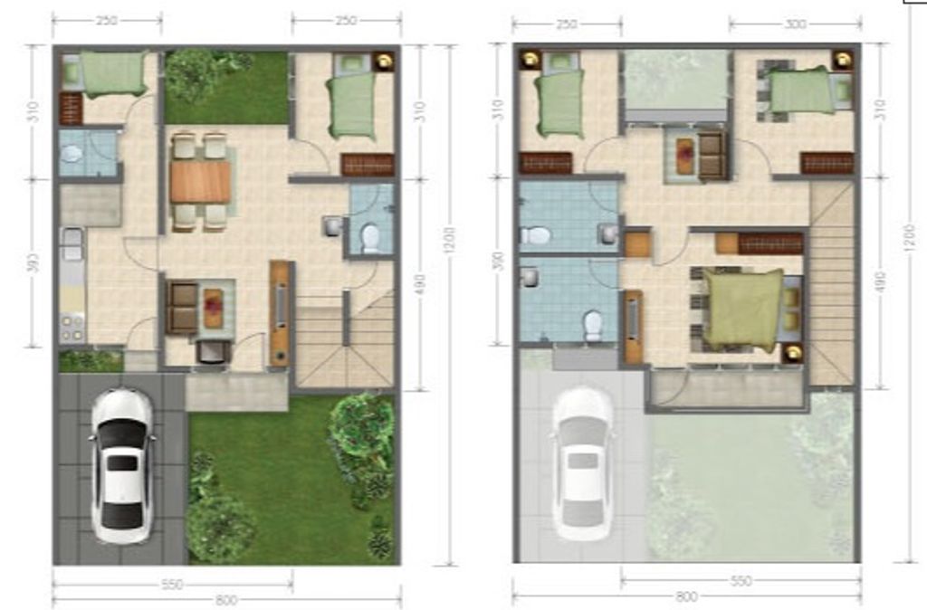 foto denah rumah tipe ENVATO perumahan PARADISE RESORT CITY
