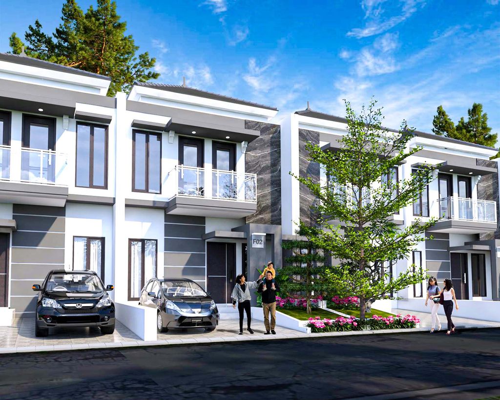 foto tampak rumah tipe 76/84 perumahan KARISMA MUTIARA RESIDENCE